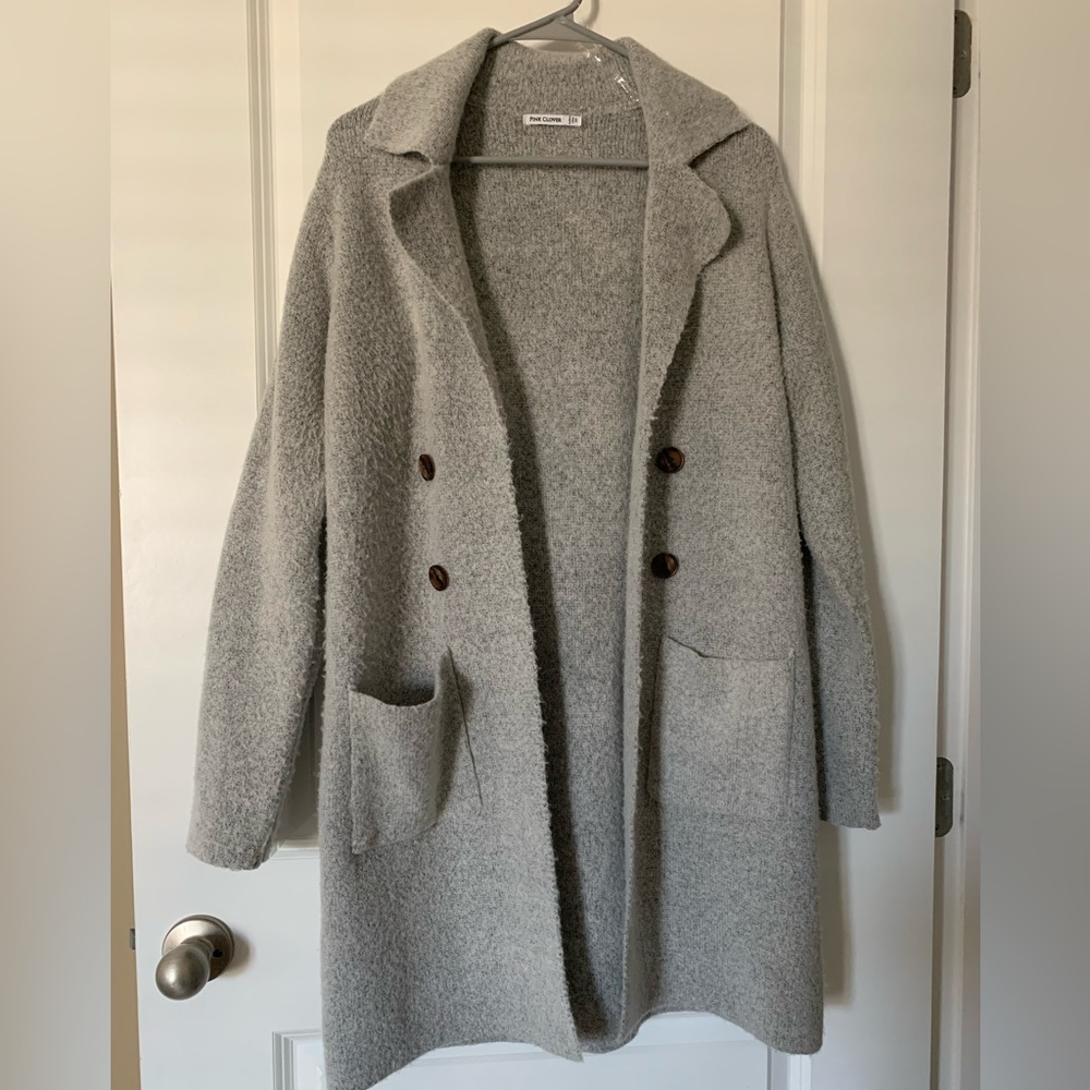 Cute for fall/winter PINK CLOVER HAYLEY Double Pocket coatigan XS